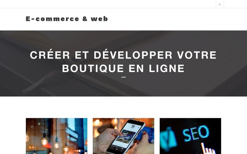 E-commerce & web - Créer et développer votre boutique en ligne