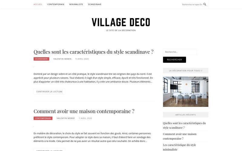 Village deco - Le site de la décoration